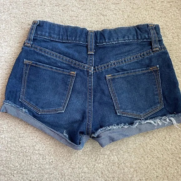 Old Navy Girls Dark Blue Jean Shorts - Picture 4 of 5